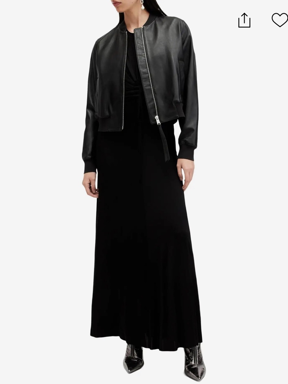 Allsaints Orten Leather Bomber Jacket
